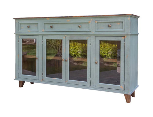 Margot 4 Door Console Cabinet in Aged Green