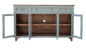 Margot 4 Door Console Cabinet in Aged Green