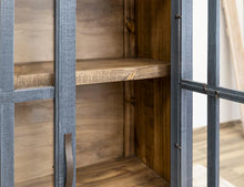 Toscana 1 Drawer 2 Glass Door Cabinet in Deep Blue