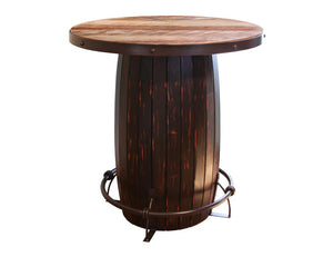 Antique Barrel Pub Table