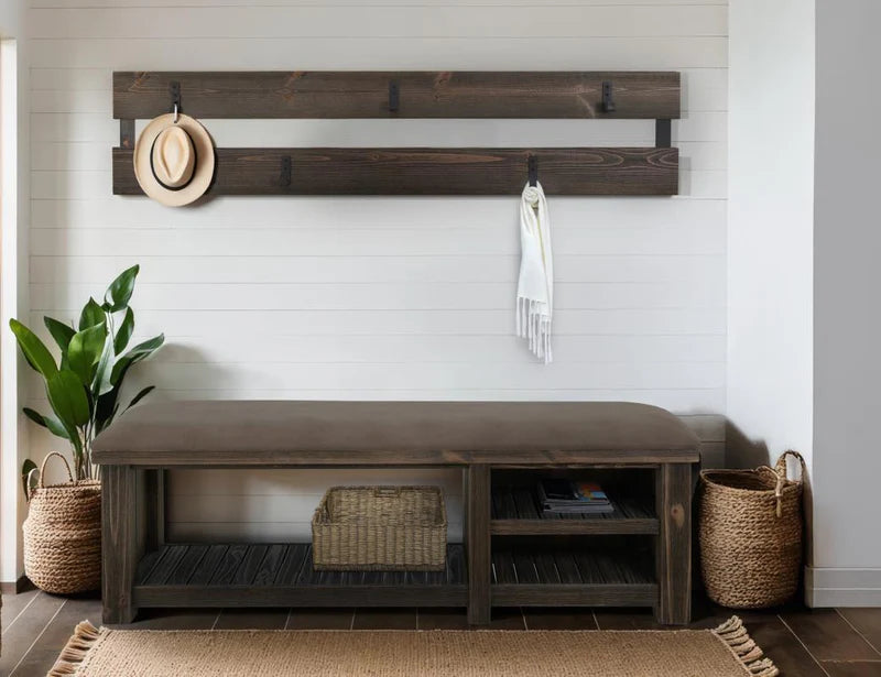 Dutton Rustic Coatrack and Bench Hall Tree