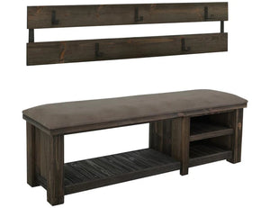Dutton Rustic Coatrack and Bench Hall Tree