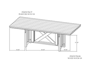 Dutton Rustic Dining Table