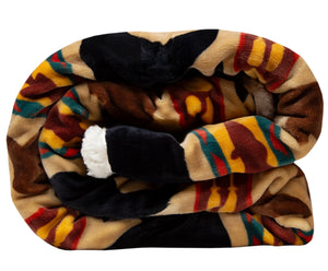 Bear Family Sherpa Fleece Throw Blanket