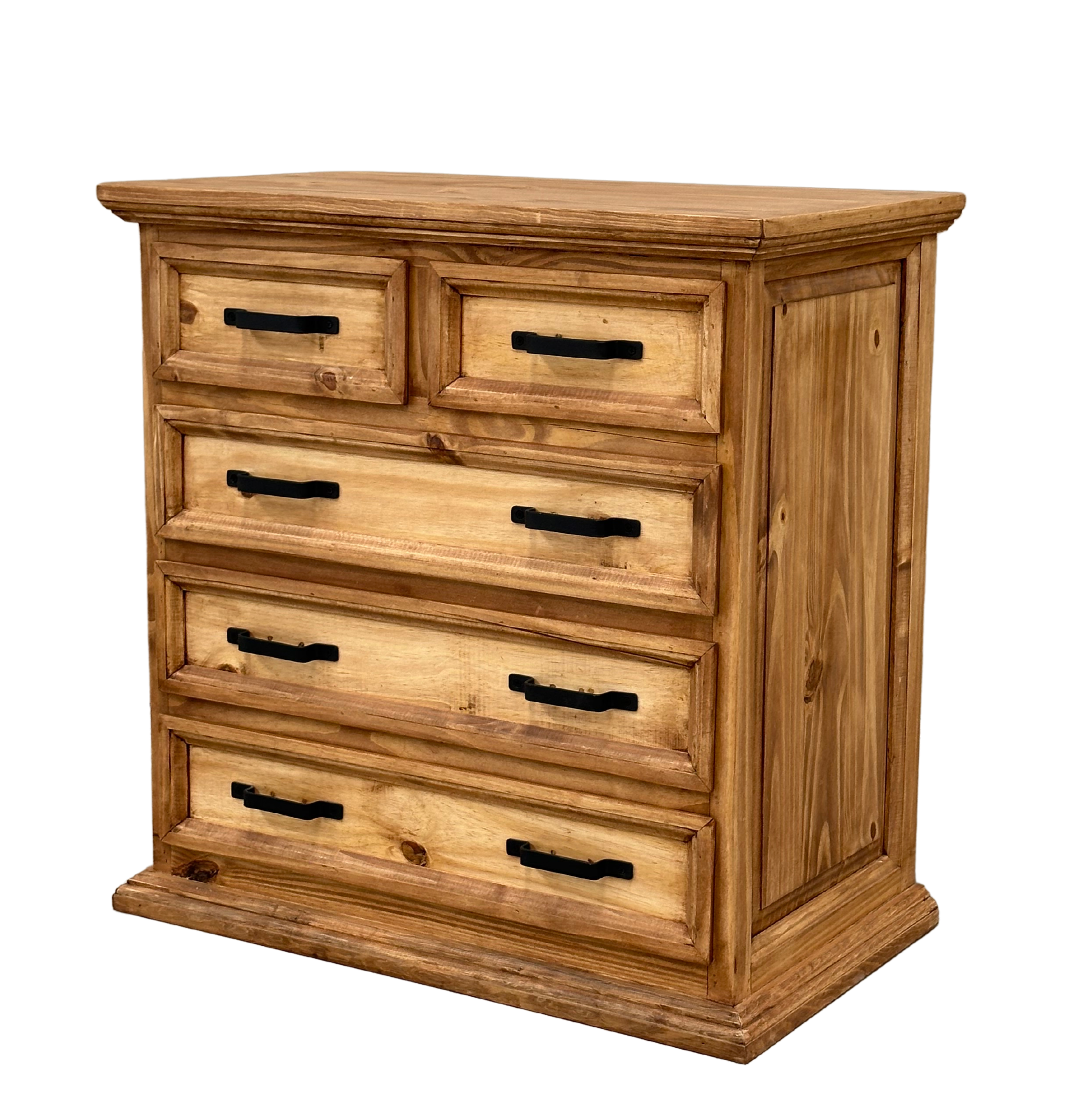 Rustic 5-Drawer Short Chest