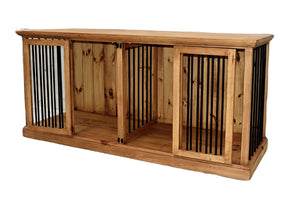 Traditional Dog Wood Kennel in Medium Wax