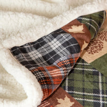 Tree Plaid Sherpa Bedding Set