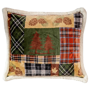 Tree Plaid Sherpa Bedding Set