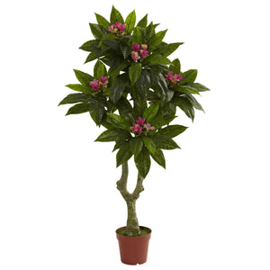 5' Plumeria Tree UV Resistant (Indoor/Outdoor) by Nearly Natural