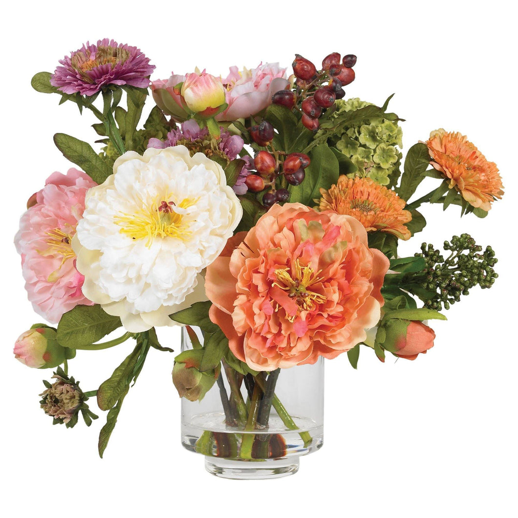 Artificial Peony Arrangement by Nearly Natural