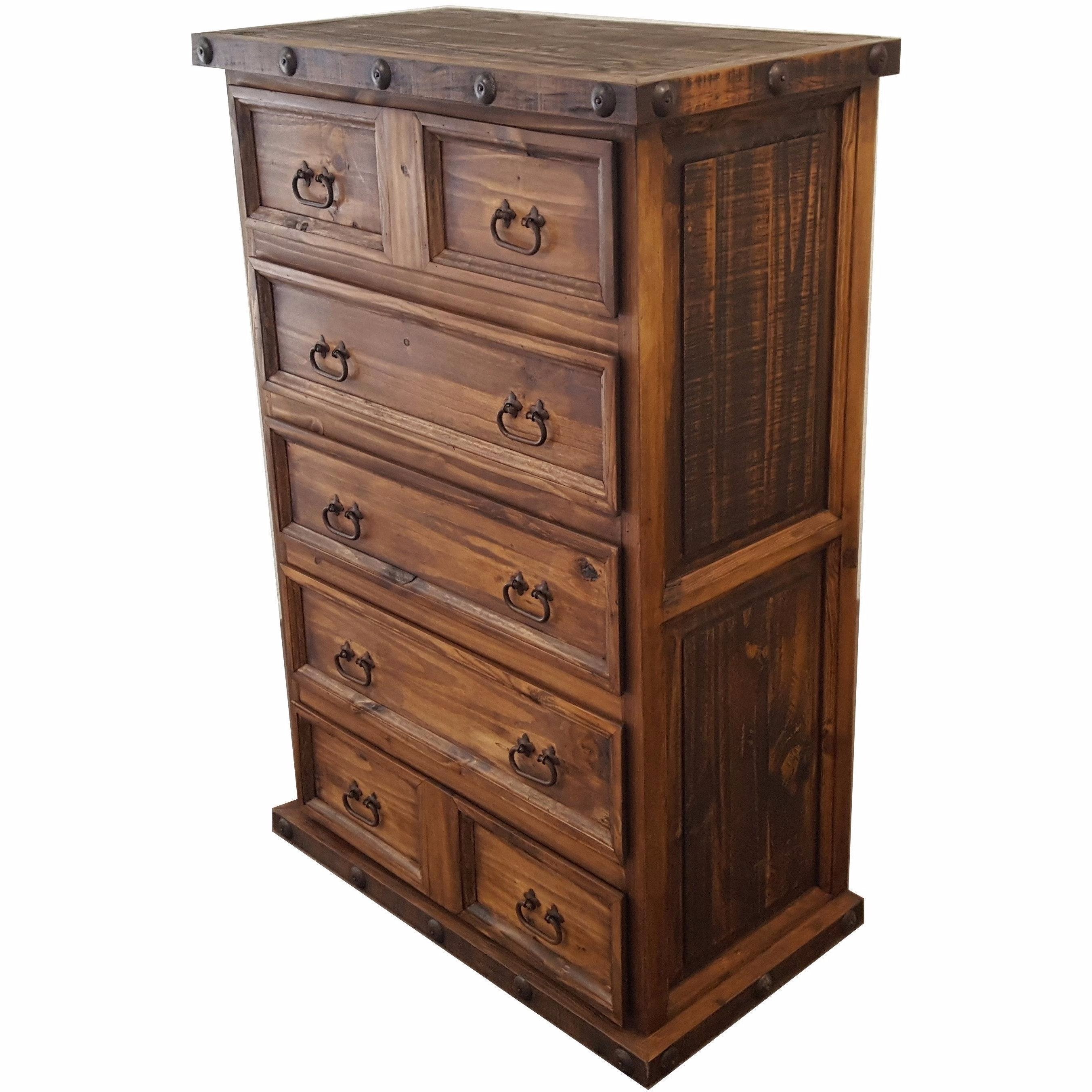 princess polly baby blue dress Farmhouse Heritage Tall Dresser and Mirror in Rustic Cherry with Reclaimed  Top main image 0